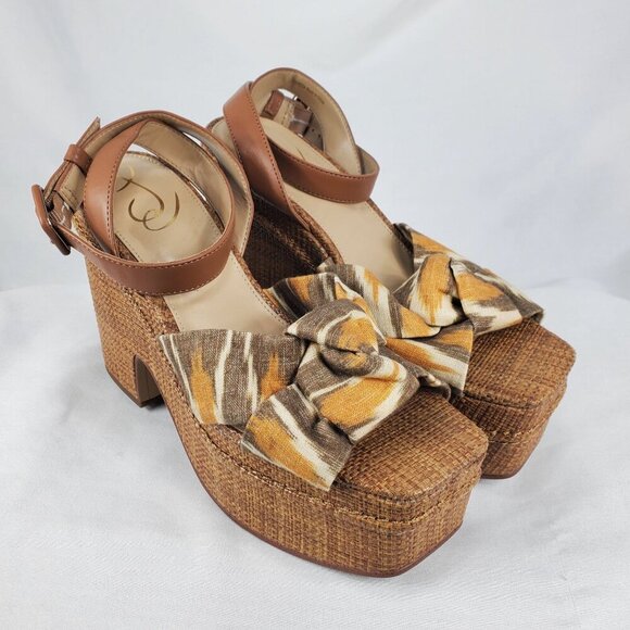 SAM EDELMAN Women's Gray Theresa Ankle Strap Platform Sandals Size 8.5 - Picture 6 of 16